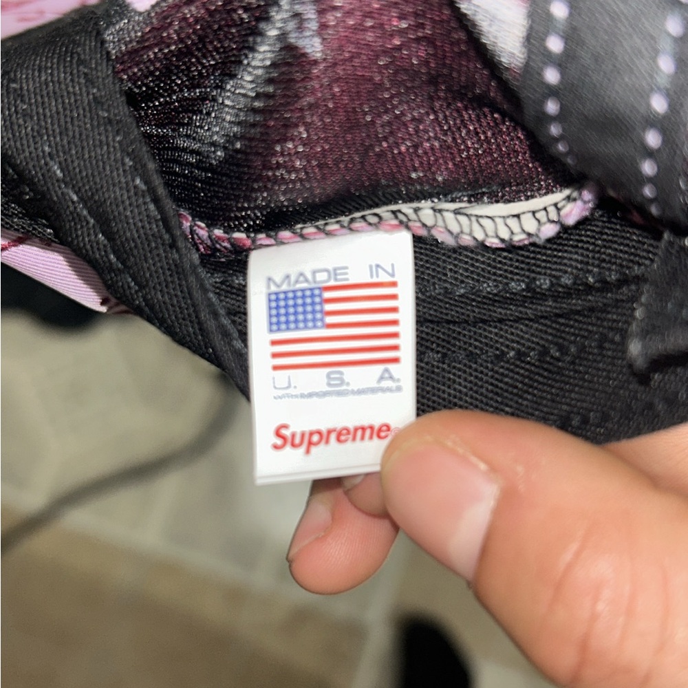 Supreme Light Pink Patterned Cap - image 4